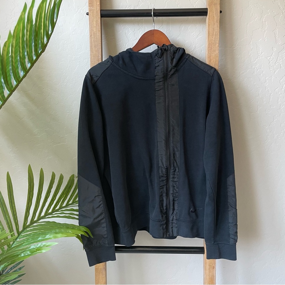 Nike Black Full Zip Hoodie XL | Athletic Sweatshirt Jacket w/ Hood